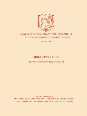 cover image of Theorie und Anwendung des Lasers